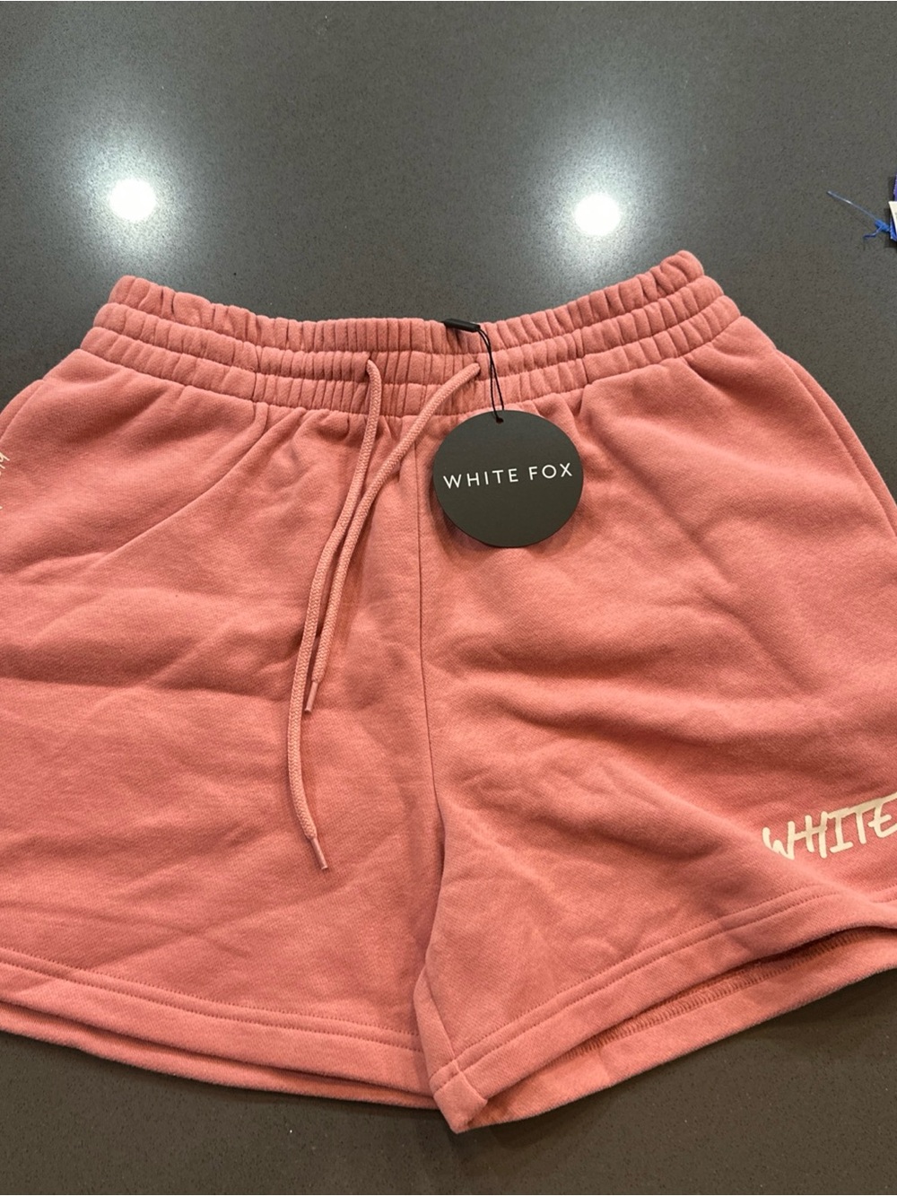 White Fox Boutique Dusty Rose Athletic Lounge Shorts